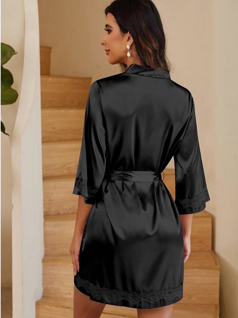 Silky Kimono Robe - Picture 3 of 6